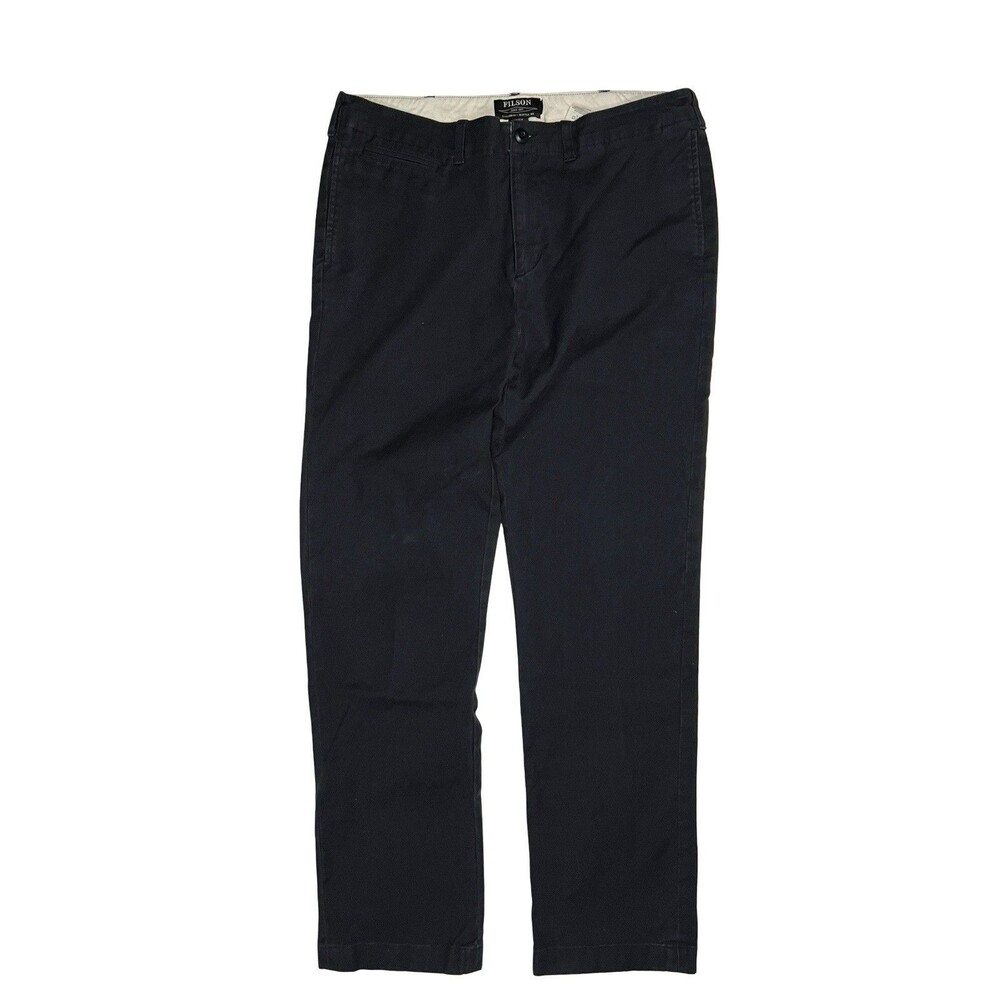 Filson Draftsman Canvas Chino Pants Navy Blue Work Chinos Straight Men’s 35x32
